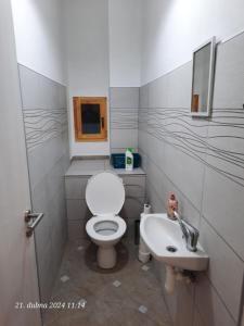 Koupelna v ubytování Skromný apartmán v centru Chebu, 3. Floor