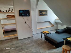 Skromný apartmán v centru Chebu, 3. Floor TV 또는 엔터테인먼트 센터