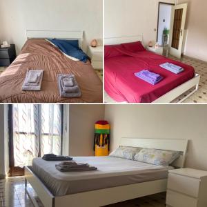 1 dormitorio con 1 cama con toallas en Da Lumi Relax, en Lanzo Torinese