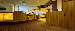TV a/nebo společenská místnost v ubytování AMBER HOTEL Bavaria