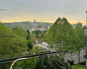 a view of a city with trees and a street at Tbilisi-apartment in Tbilisi City