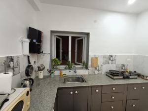 Pool facing luxury 1bhk near Calangute,baga beach的厨房或小厨房
