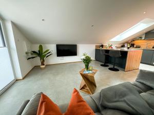 Kuchyň nebo kuchyňský kout v ubytování Ferienwohnung Eggstätt