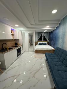 Dapur atau dapur kecil di Lux la playa Gradac