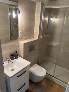 Koupelna v ubytování Apartamenty centrum