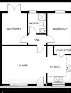 a floor plan of a house at Rogie's place in Woolacombe
