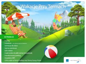 a vector illustration of wakemagic play tennis at Przy Termach Domki Pokoje Apartamenty in Szaflary