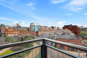 a view of a city from a balcony at West One City Home from Home with secure parking in Sheffield