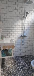 Ett badrum på Studio RDC cité médiévale