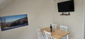 Televízia a/alebo spoločenská miestnosť v ubytovaní Apartamenty Pod Skalitem