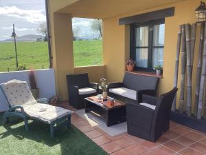 Posezení v ubytování EL HOGAR DE LA CASTAÑERA