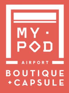 czerwony znak ze słowami mypdt lotnisko w obiekcie My pod Capsule Boutique Airport w mieście Ezeiza