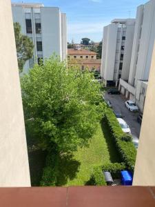 una vista da un balcone di un edificio con un albero di FrancisHouse-Free parking-Close Hospital Cisanello a Pisa