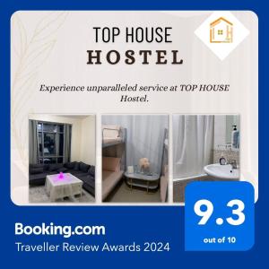 a flyer for a top house hostel at Top House Hostel in Abu Dhabi
