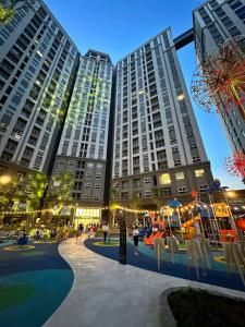 a view of a city with tall buildings at Fuji homestay Hạ Long in Ha Long +16 photos