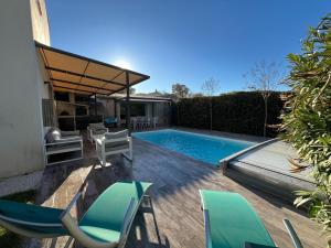 Bassein majutusasutuses Beautiful holiday home with private pool või selle lähedal
