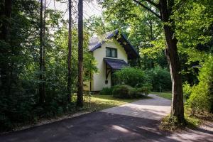 una pequeña casa en medio de un bosque en Holiday Home Lemut, en Kranj