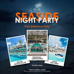 a flyer for a yacht party at a resort at Astera Resort Canggu by Ini Vie Hospitality in Canggu