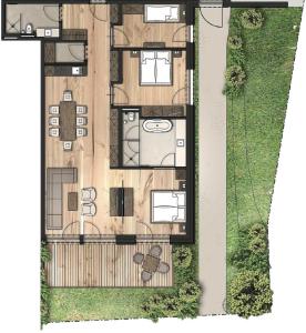 Plan piętra w obiekcie Gletscherblick- serviced apartments