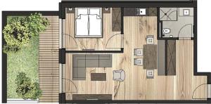 Plan piętra w obiekcie Gletscherblick- serviced apartments