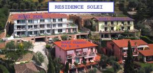 arial view of a hotel and a resort at Residence Solei Classic & Plus in Brenzone sul Garda