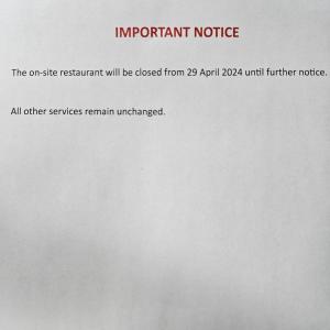 a page of a document with an important notice at Critchley Hackle Dullstroom Leisure in Dullstroom