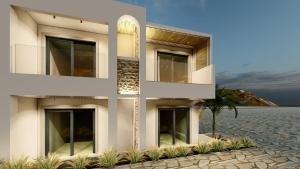 a rendering of a house by the water at Seaside Marmari in Marmari