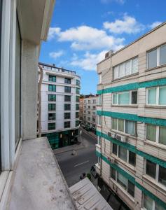 a view from the balcony of a building at Palas Suite 12 in Istanbul