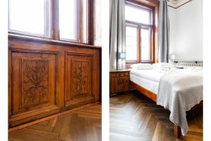 Un pat sau paturi într-o cameră la Magnificent Apartments Zyblikiewicza 11a, central location