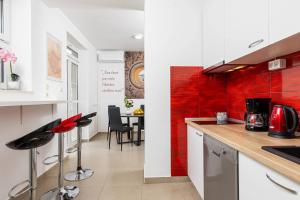 Kuchyň nebo kuchyňský kout v ubytování Placa apartment