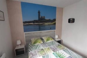 Postel nebo postele na pokoji v ubytování Appartement, parking privé, balcon