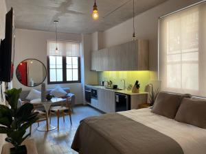 Kuchyň nebo kuchyňský kout v ubytování HOM I Estudio en el Mejor Proyecto de Valparaíso Parking 2611