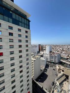 a view of a city from a building at 16e Étage : Confort & Vue in Casablanca