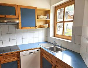 Küche/Küchenzeile in der Unterkunft Deluxe Panorama Apartment-Maibrunn-Alm