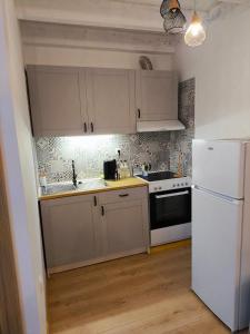 Kuchyň nebo kuchyňský kout v ubytování Dafnis Apartment Corfu Town