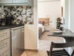 Kuchyň nebo kuchyňský kout v ubytování Athos Studio