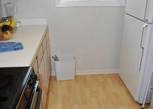 a kitchen with a counter and a trash can at Heron Lake 3232 in North Myrtle Beach