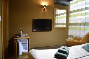 A television and/or entertainment centre at Penzion Jople
