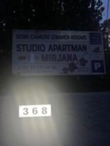 Certifikát, ocenenie alebo iný dokument vystavený v ubytovaní Studio apartman"Mirjana", Podhum 368