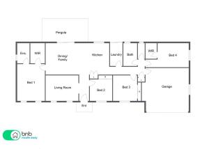 Půdorys ubytování Emmaville - Modern Convenient & Pet Friendly