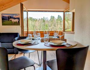 Posezení v ubytování Staufen-Chalet Hochreit