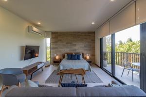 Posezení v ubytování Ocean View Loft in Punta Cocos - C102