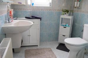 Koupelna v ubytování Apartmán U Onky