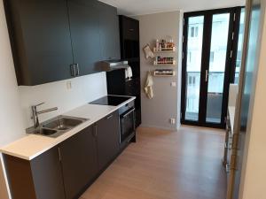 Dapur atau dapur kecil di Barcode Oslo - Two-bedroom Apartment in Central Oslo