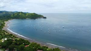 an aerial view of a bay with boats in the water at Cozy Studio Close to Beach in Coco