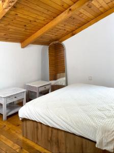 En eller flere senge i et værelse på Villzone with big garden