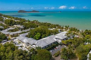 an aerial view of a resort with the ocean at Belle Escapes Drift Beachfront Resort Suite 3402 in Palm Cove