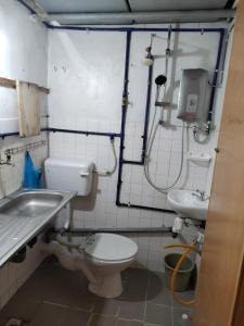 a bathroom with a toilet and a sink at WISMA ORCHID HOMESTAY Tuaran in Tuaran +33 photos