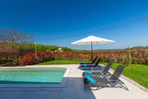 Bazén v ubytování Beautiful Villa Onit with outdoor pool in Vizinada nebo v jeho okolí