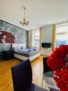 TV a/nebo společenská místnost v ubytování W Apartment - Brigittenau Area MM28 + 18 fotografií